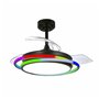 Ventilateur de Plafond CristalRecord ANTILA MINI RGB BK RETRAC Noir