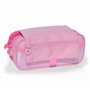 office box Trousse triple blush pastel avec 3 grandes sections intérieures et fermeture éclair individuelle, horaire et identifi