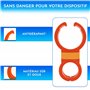 Support Telephone Velo Appartement Home Trainer Tapis de Course Universel Convient aux Smartphones jusqu'a 7,6" Orange