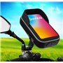 Sovica Support Telephone Moto Scooter Etanche Etui de Protection Visiere antireflet valable pour Les Telephones Portables jusqu'