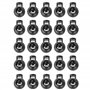 DOJA Barcelona | Arret de Cordon | Pack 25 | Stop Cordon 1 Trou | Longueur 22mm | en Plastique | Serre Cordon Rond Noir | pour C