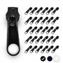 DOJA Barcelona | Curseur Fermeture Eclair | Pack 50 Curseur Noir N°5 | 40mm Long | Tirette Fermeture Eclair Metal | Couture Acce