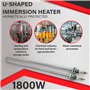 DOJA Barcelona | Résistance d'Immersion en Forme de U | 1800W | Résistance pour Chauffe de Liquides | 470mm | Rechange Chauffant
