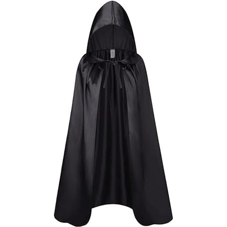Cape Halloween Cape Noire À Capuche Pour Garçon Ou Fille Pour Costume D'Halloween. Cape De Vampire Garçon Ou Fille. Cape De Sorc
