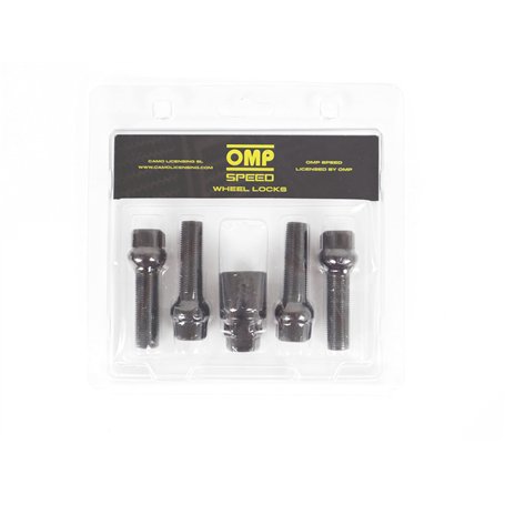 OMP JEU DE 4 VIS ANTIVOL JANTES M12X1.25 FILETAGE LONGUEUR 40MM FORME CONIQUE