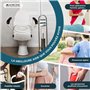 Mobiclinic®, Siège de toilette élévateur pour adultes, Tajo, Avec accoudoirs, Surélevé personnes âgées, À mobilité réduite, Régl