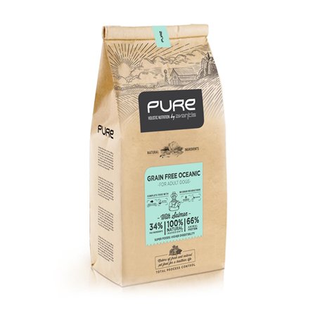 Pure Grain Free Oceanic Saumon Aliment Complet au Saumon et sans céréales pour Chiens Adultes 12 kg