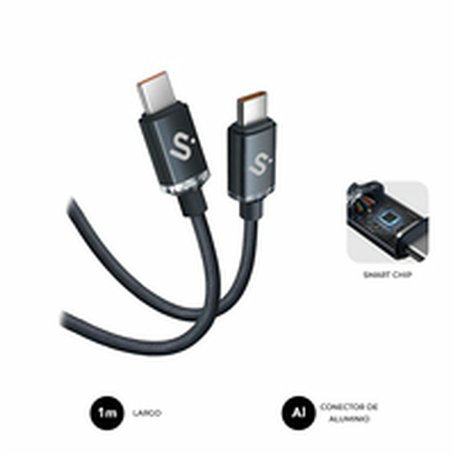 Câble USB-C vers USB-C Subblim OPTIMUS Noir 1 m