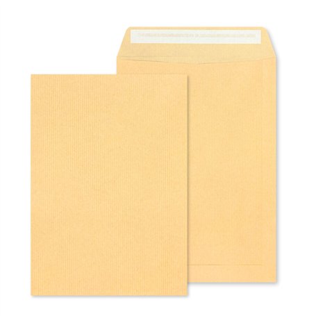 RAYLU PAPER - Lot de 10 grandes enveloppes kraft en papier avec fermeture auto-adhésive pour envoi de documents