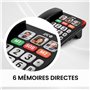 SPC Comfort Numbers Pro – Téléphone Fixe Senior avec Grandes Touches et Sonnerie très élevée | Amplificateur +20dB | 6 Contacts 