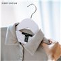PORTENTUM Cintres en Bois, Lot de 10, Blanc. Crochet Pivotant, pour Tous Types de Vêtements, Cintre Antidérapant pour Pantalons,