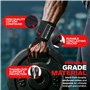 PORTENTUM Wrist Wraps Bande Poignet Musculation Unisex-Adult, Noir, Une Taille Unique Convient à Tous