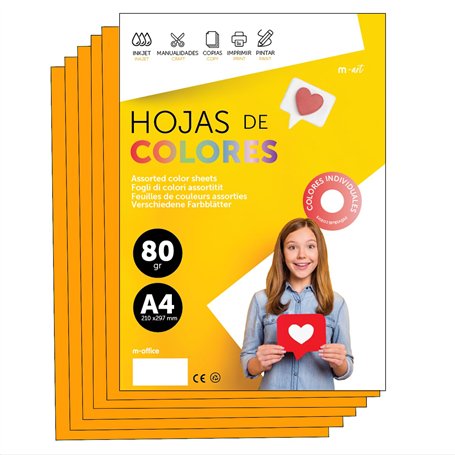 Papier A3 Couleur - Feuilles A3 80g Pour Imprimante Jet d'Encre et Laser