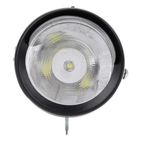 Phare de vélo en métal Vintage LED Super léger Phare de vélo avec visière Nuit équitation Phare Avant de sécurité pour vélo équi