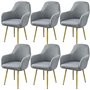 Fashionapple Couverture De Chaise/Housse De Chaise Salle A Manger Housse De Chaise Extensible 6 Pieces Scandinave Housse De Chai