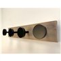 DAMDAM GO Porte-manteau mural en bois avec crochets - Rond 4 crochets