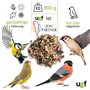 UGF - Nourriture pour oiseaux sauvages pour toute l'année - 800 g - Nourriture pour oiseaux sauvages avec graines de tournesol, 