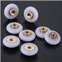 Without brand KF-Wheels 8pcs Bain Douche Porte Rouleaux/Runners Roues 18mm Dia Poulies Roue de Remplacement for boîtiers Cabines