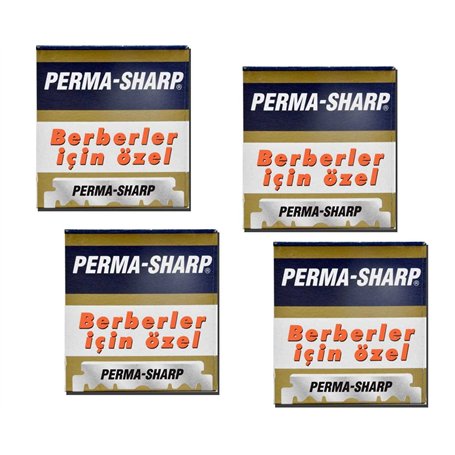 Perma Sharp Lames de rasoir 4 x 100pcs pour Rasage et autres techniques de coupe