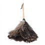 Changor Plumeau en plumes d'autruche non électrostatique, lavable à la main, avec manche en bois, 55 cm