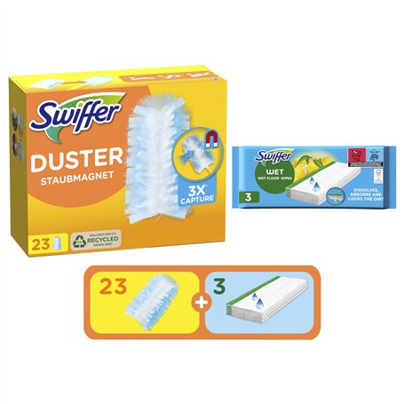 Swiffer Kit Recharge Plumeau et Balai