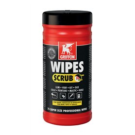 lingettes nettoyantes - griffon wipes scrub - dévidoir de 75 unités - griffon 6307282