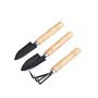 Sprießen Noir 3 pcs Ensemble Mini Outils de Jardinage Pelle Râteau Spade Plantes Succulentes en Pot de Fleurs Outils de Jardin G