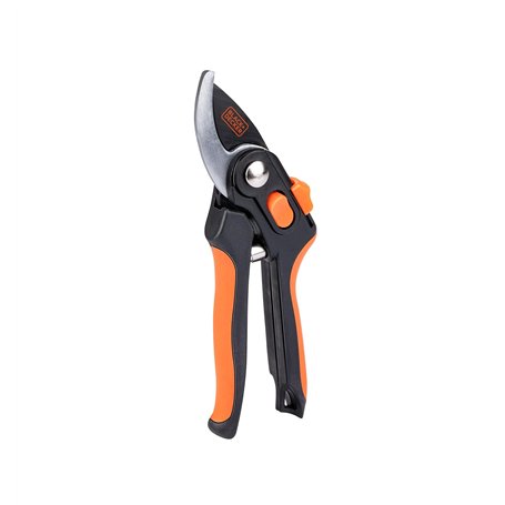 BLACK+DECKER Cisaille de Jardin - Ciseaux à Bois - Secateur de Jardin avec Lames en acier trempé - Branches d'un Diamètre de 13