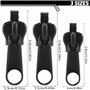 12pcs Curseur Fermeture Eclair Clipsable, Curseurs de Fermeture Éclair Clipsables, Zip Fermeture Eclair Plusieurs Tailles, Rempl
