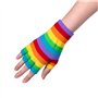 Boland 01910 - Gants arc-en-ciel sans doigts pour adultes, manchettes pour déguisements de carnaval, festival et carnaval