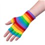 Boland 01910 - Gants arc-en-ciel sans doigts pour adultes, manchettes pour déguisements de carnaval, festival et carnaval