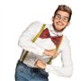 Boland 02606 - Set Nerd pour déguisements, accessoires pour carnaval, set de déguisement, noeud papillon, lunettes et bretelles,