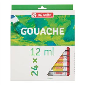 Talens Art Creation Set d'initiation à la gouache avec 24 couleurs (tubes de 12 ml) | Peinture pour adulte