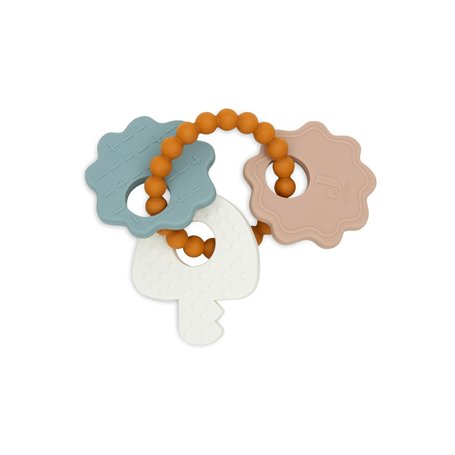 Jollein Porte-clés de dentition pour bébé - Lovely Birds - 100% silicone - Aide à la dentition - Jouet pour bébé