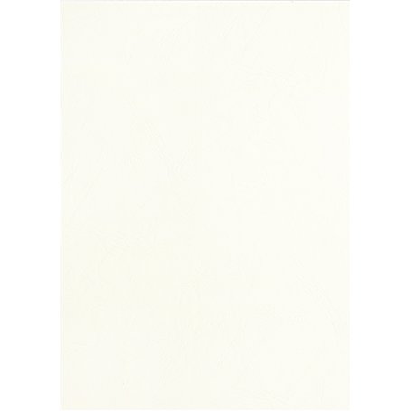 PAVO Boîte de 100 Plats de couvertures A3 grain cuir 250 g Blanc