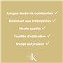 KRISTEN Lanterne funéraire extérieure traditionnelle 3D – 60 heures de combustion – Blanc – Lot de 24 pièces – Pack économique –