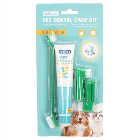 Nobleza - Set Brosse à Dents Et Dentifrice pour Chien