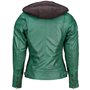 Urban Leather Veste de moto en cuir pour femme '58 LADIES', vert foncé, taille XL