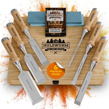 HOLZWURM Jeu de ciseaux a bois professionnels