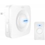 ELRO DB3000 Sonnette de Porte sans Fil - Récepteur Plug-in - sans Batterie - 64 Mélodies - Distance sans Fil : 300m - Blanc