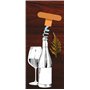 MAELSA® - Tire-bouchon forme T à spirale manche bois pour bouteille de vin à bouchon liège – Lot de 2 - Décapsuleur tirebouchon 