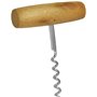 MAELSA® - Tire-bouchon forme T à spirale manche bois pour bouteille de vin à bouchon liège – Lot de 2 - Décapsuleur tirebouchon 