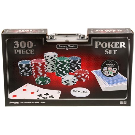 Goliath - Mallette Poker : Set 300 JETONS - Mallette en Aluminium Complète avec Jeu de Cartes