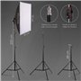 PIXETOOL Kit Studio Photo et Éclairage - Softbox - Écran de Projection - Fond Vert (3 x 3 m) avec Support (3 x 2,6 m) - Toile de