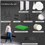 PIXETOOL Kit Studio Photo et Éclairage - Softbox - Écran de Projection - Fond Vert (3 x 3 m) avec Support (3 x 2,6 m) - Toile de