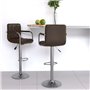 Sgabelli da Bar 2 pz Marroni in Similpelle