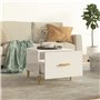 Tables basses 2 pcs blanc brillant 50x50x40cm bois d ingénierie