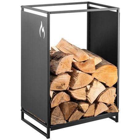 Range Bûches De Bois De Chauffage - Durable Pour L'intérieur Ou L'extérieur - Support De Cheminée - Noir Mat