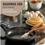 Lot de 2 pinceaux de cuisine en silicone avec manche en bambou - Résistant à la chaleur