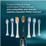 Philips Sonicare W2 Optimal White - Têtes de brosse à dents de rechange d'origine, noir, lot de 8, HX6068/88